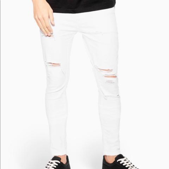Topman Other - NWT TOPMAN Spray On White Jeans Size 34